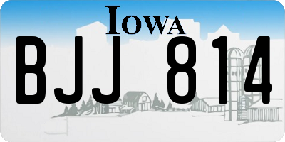 IA license plate BJJ814