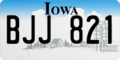 IA license plate BJJ821