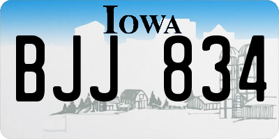IA license plate BJJ834