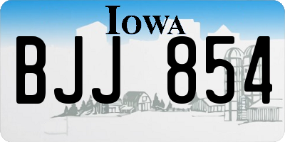 IA license plate BJJ854