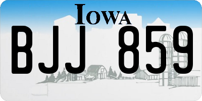 IA license plate BJJ859