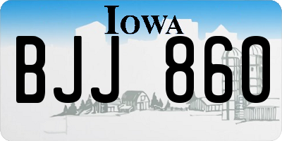 IA license plate BJJ860