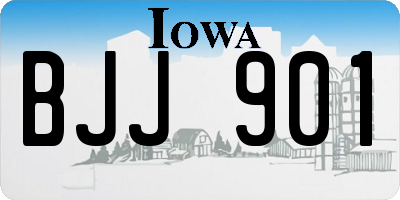 IA license plate BJJ901