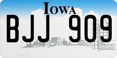 IA license plate BJJ909