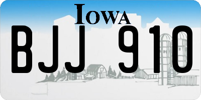 IA license plate BJJ910