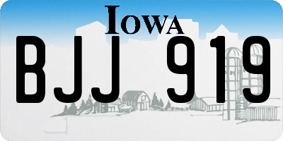 IA license plate BJJ919