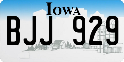IA license plate BJJ929