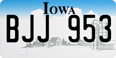IA license plate BJJ953