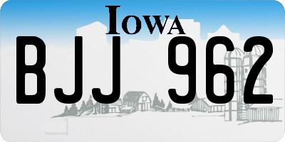 IA license plate BJJ962