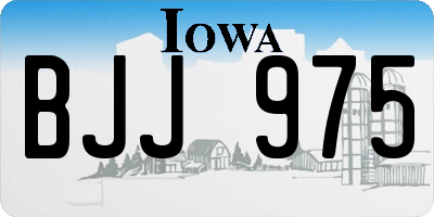 IA license plate BJJ975