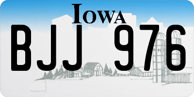 IA license plate BJJ976