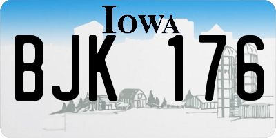 IA license plate BJK176