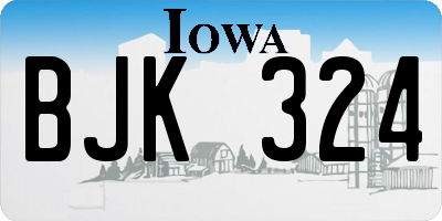 IA license plate BJK324