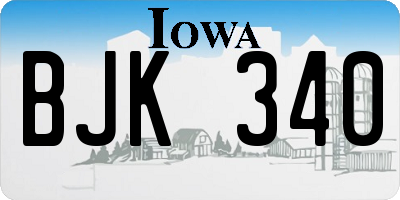 IA license plate BJK340