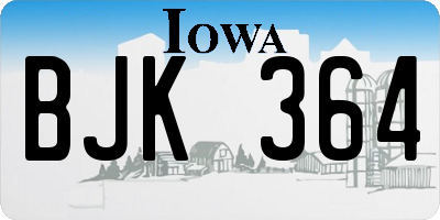 IA license plate BJK364