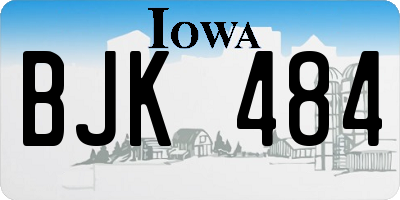 IA license plate BJK484
