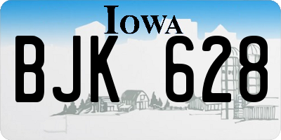IA license plate BJK628