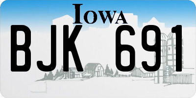 IA license plate BJK691