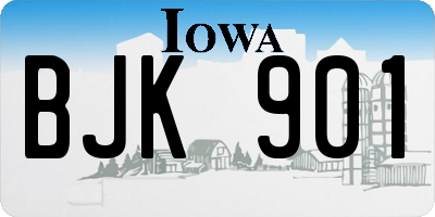 IA license plate BJK901