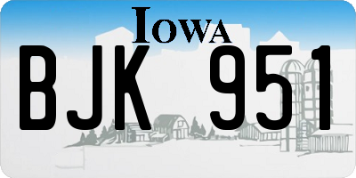 IA license plate BJK951