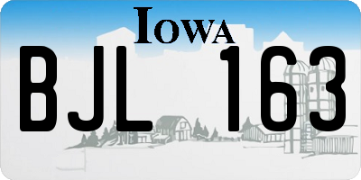 IA license plate BJL163