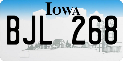 IA license plate BJL268