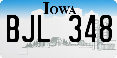 IA license plate BJL348