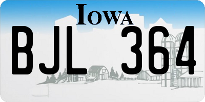 IA license plate BJL364