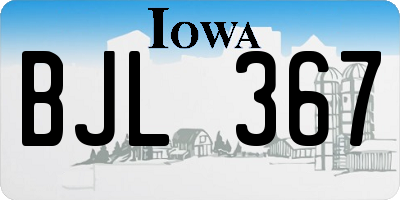 IA license plate BJL367