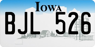 IA license plate BJL526