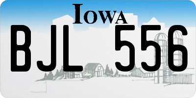 IA license plate BJL556