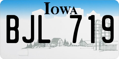 IA license plate BJL719