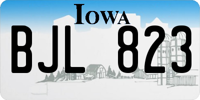 IA license plate BJL823