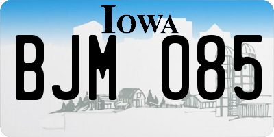 IA license plate BJM085