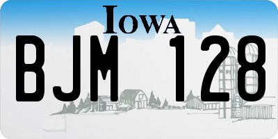 IA license plate BJM128