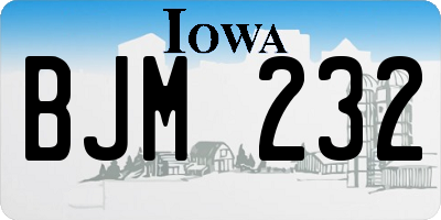 IA license plate BJM232