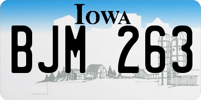 IA license plate BJM263
