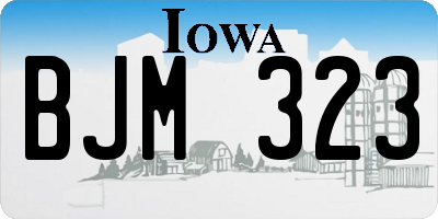 IA license plate BJM323