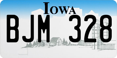 IA license plate BJM328