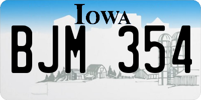 IA license plate BJM354