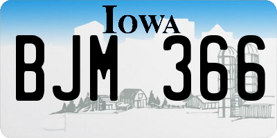 IA license plate BJM366