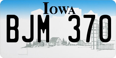 IA license plate BJM370