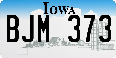 IA license plate BJM373