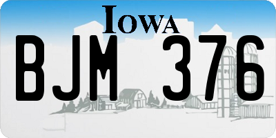 IA license plate BJM376
