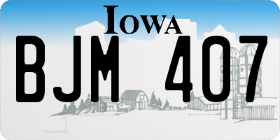 IA license plate BJM407