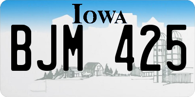 IA license plate BJM425