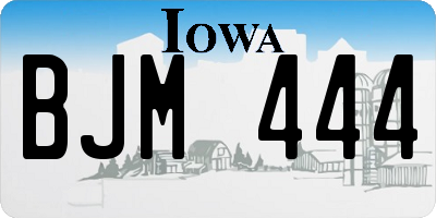 IA license plate BJM444