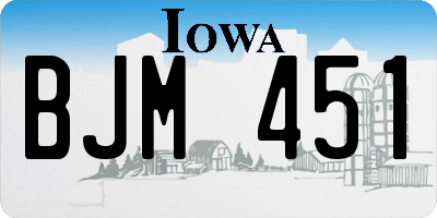IA license plate BJM451