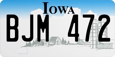IA license plate BJM472