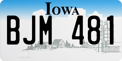 IA license plate BJM481
